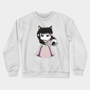 Little Orchid Cat Crewneck Sweatshirt